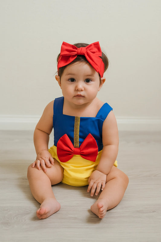 Big Bow Princess 2-Piece Romper & Headband