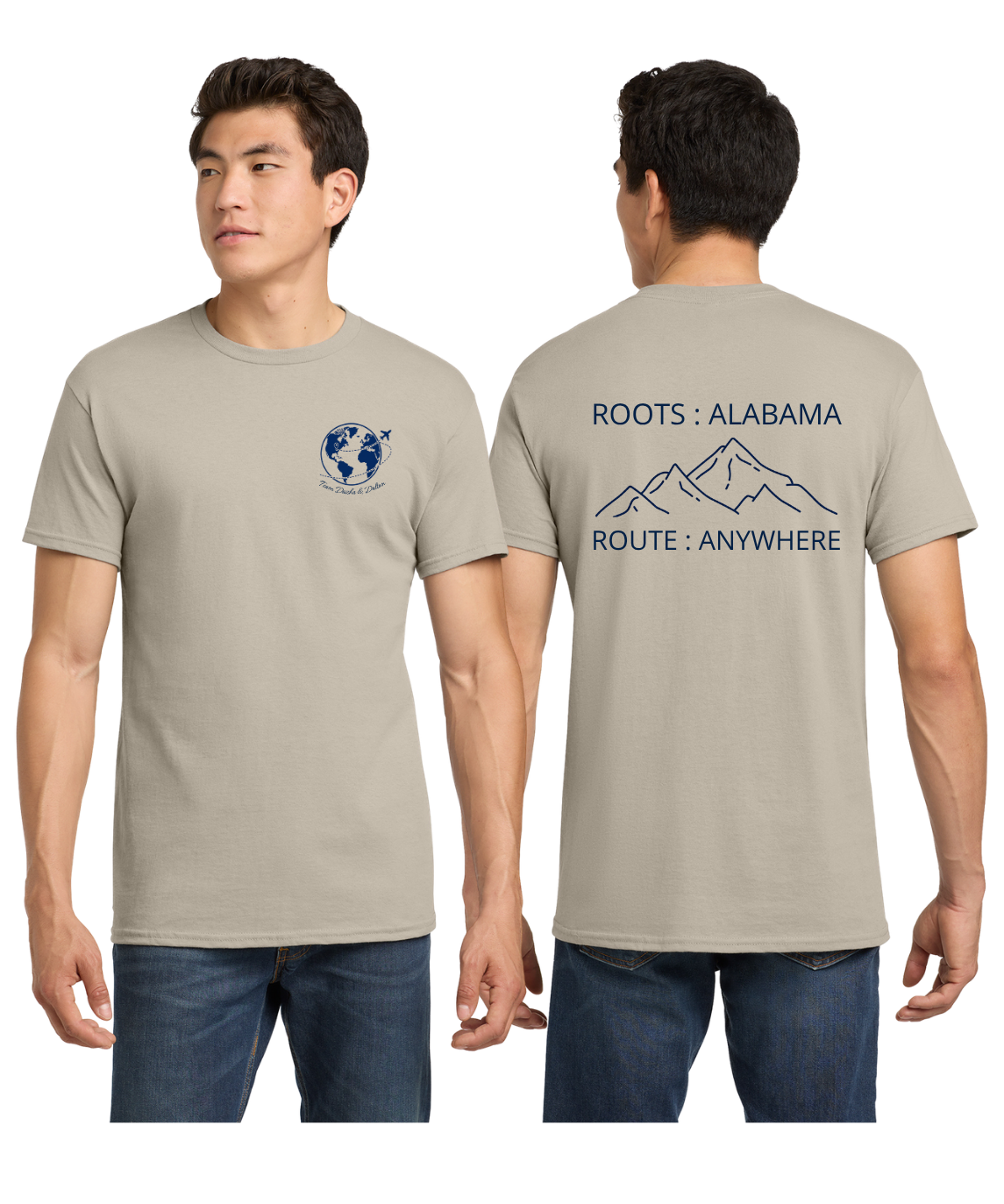 Roots: Alabama. Route: Anywhere. Tee | Daisha & Dalton
