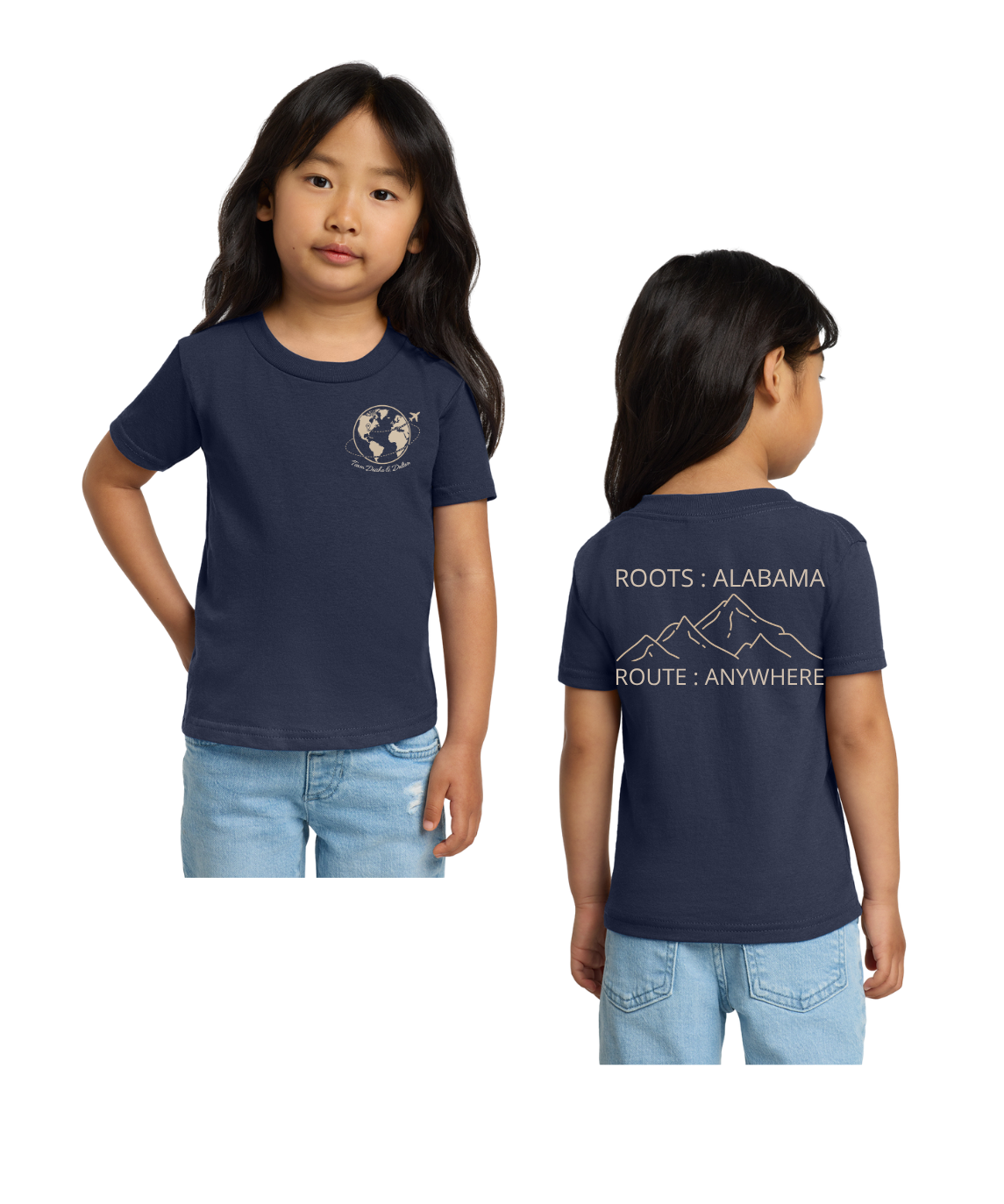 Roots: Alabama. Route: Anywhere. Tee | Daisha & Dalton