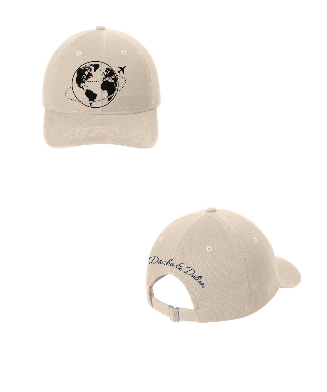 Daisha & Dalton Journey Globe Embroidered Hat
