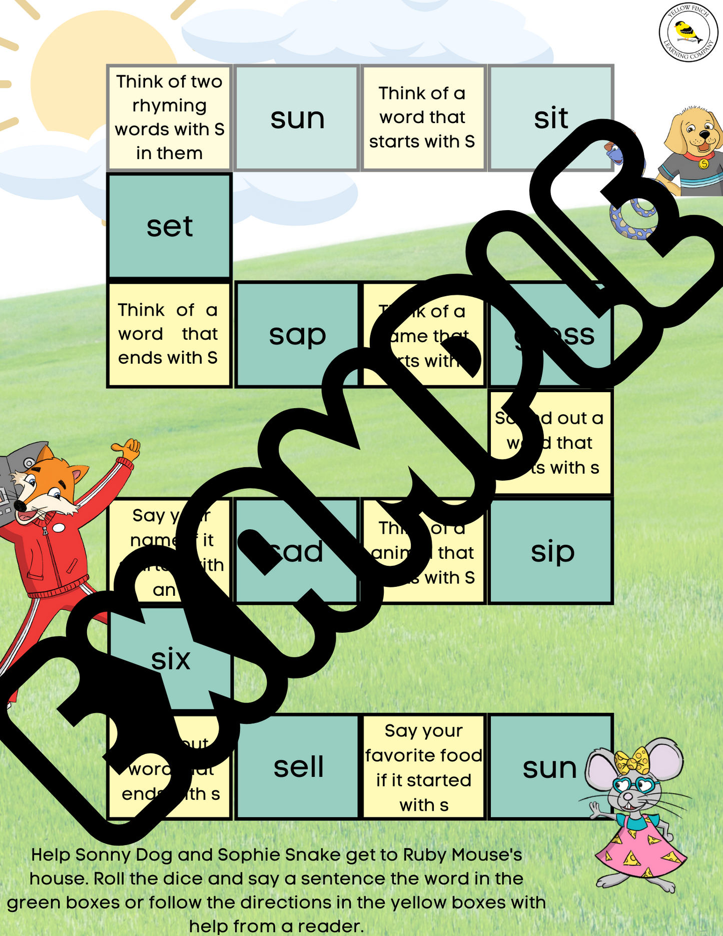 Sonny Says S companion packet