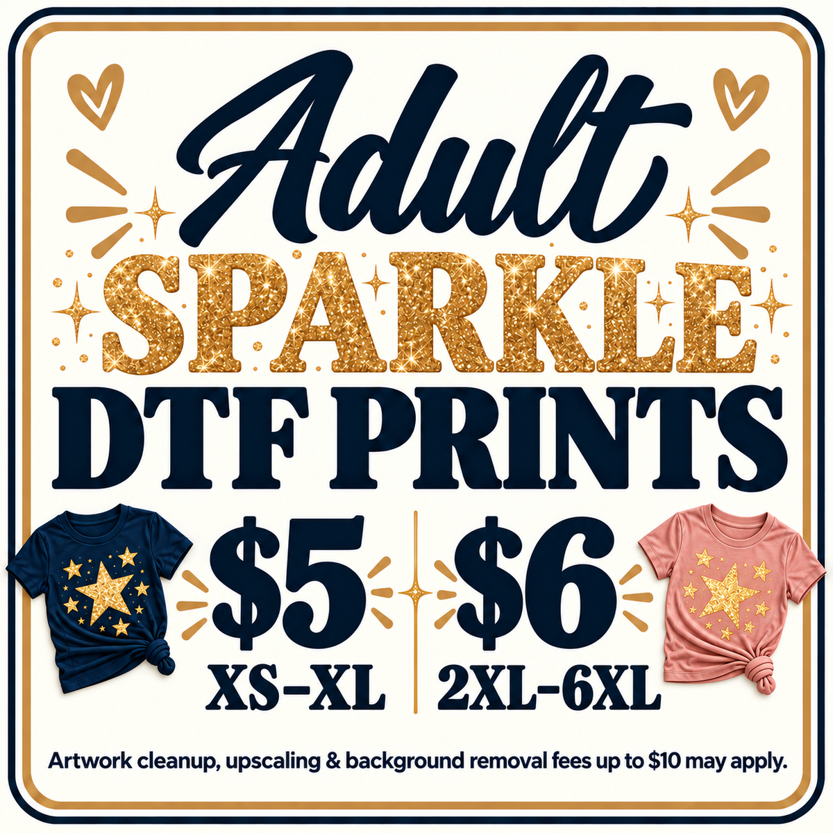 Adult Sparkle DTF Prints