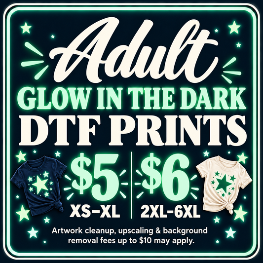 Adult Glow In The Dark DTF Prints