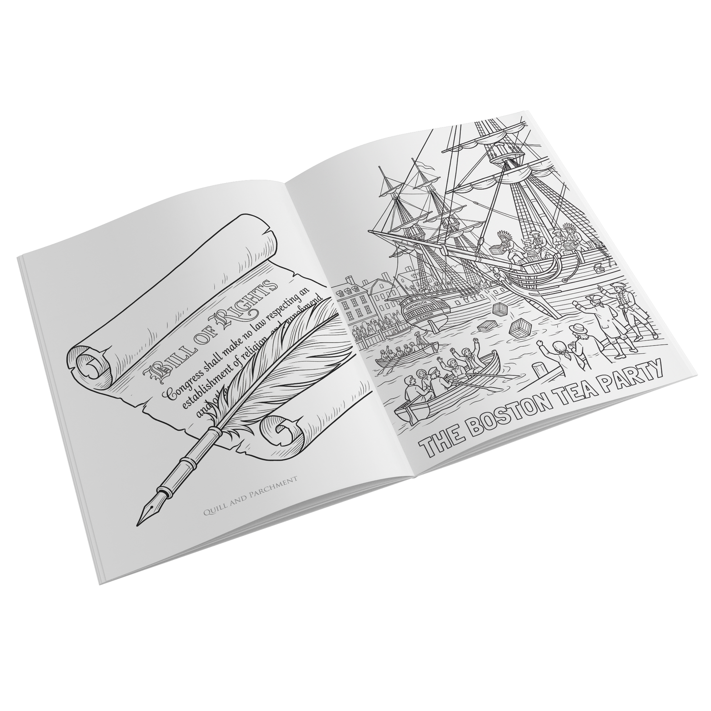 America 250th Anniversary Coloring Book - Founding of America: Birth of a Nation