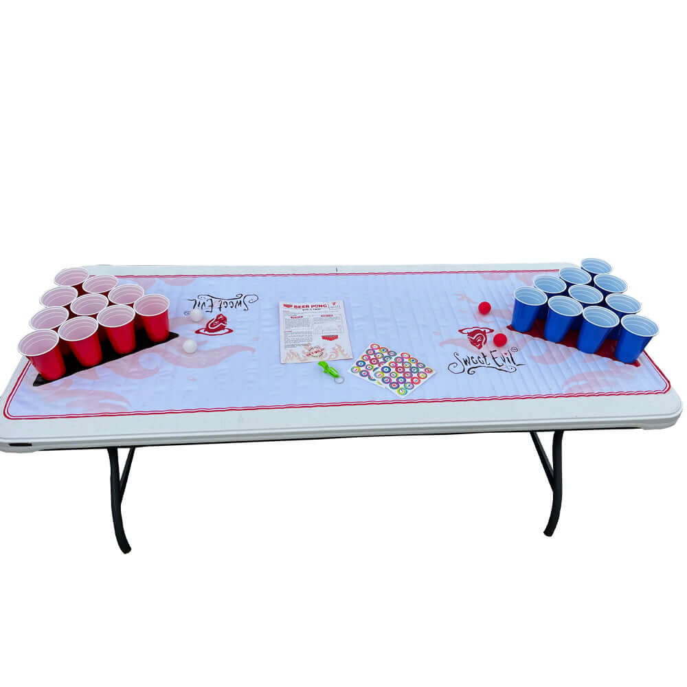 Beer Pong Table Mat Pack - Strip Beer Pong