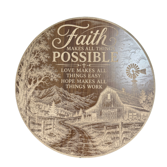 Faith Makes All Things Possible Wall Decor