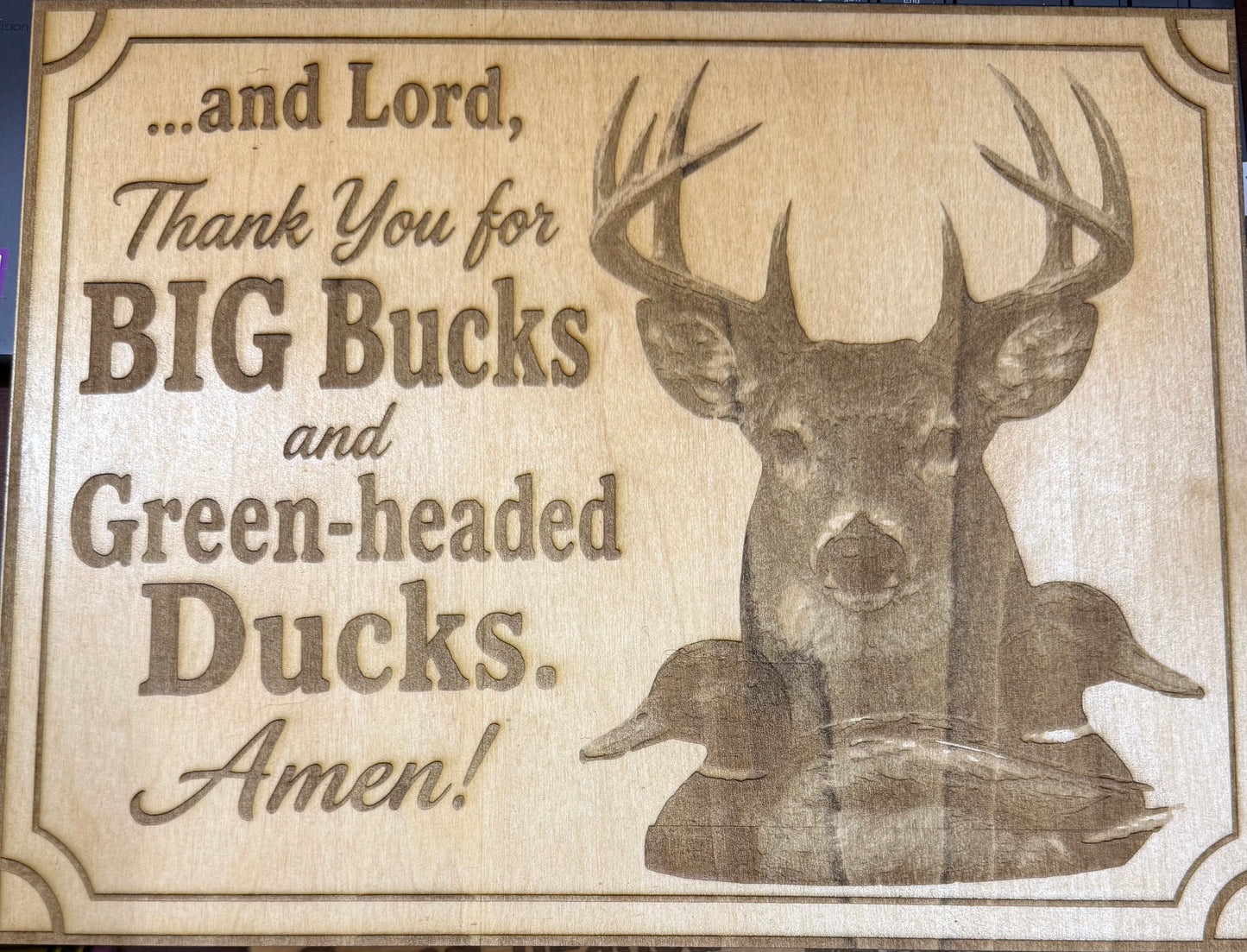 Thank you for Big Bucks & Green-headed Ducks