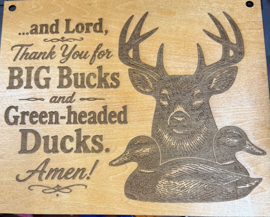 Thank you for Big Bucks & Green-headed Ducks