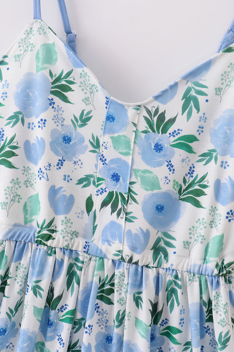 Tranquil Garden Print Mom Dress