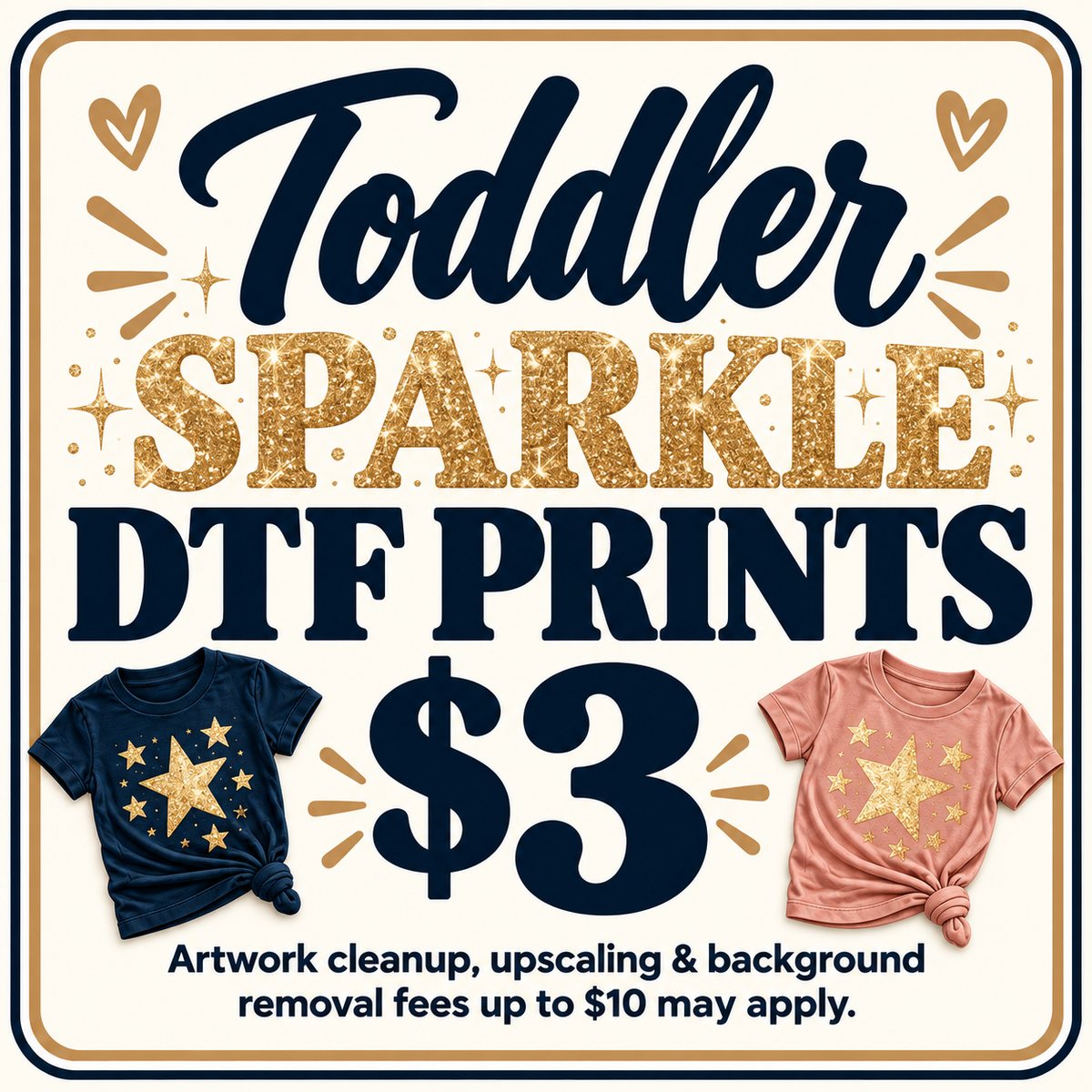 Toddler Sparkle DTF Prints