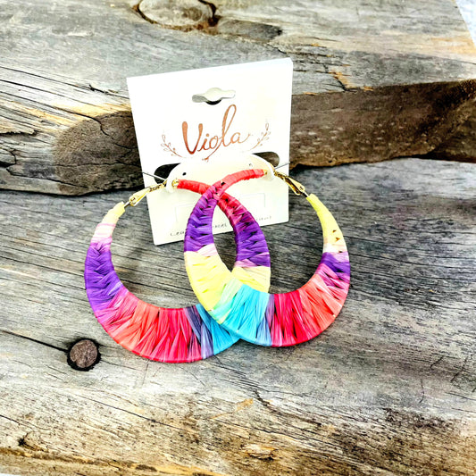 Tie Dye Hoop Earring