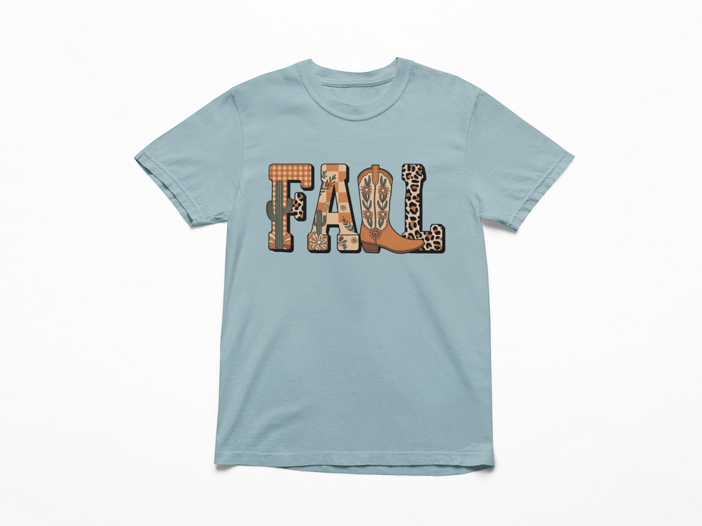 Cowboy Boots And Fall Adult Graphic Tee