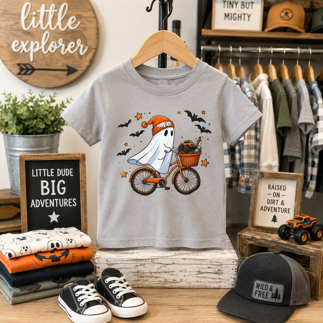 Dirt loving Ghost Halloween Youth and Toddler Graphic Tee
