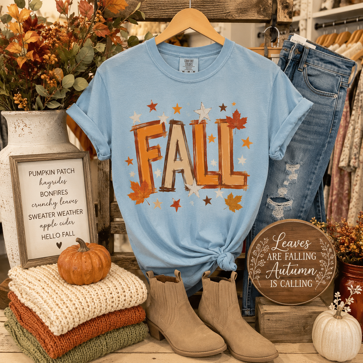 Fall Watercolor Adult Graphic Tee